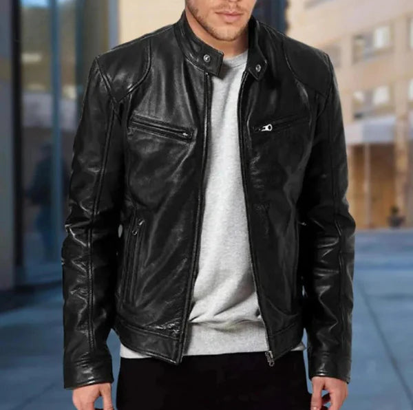 Catar - Chaqueta de cuero para hombre Trenton