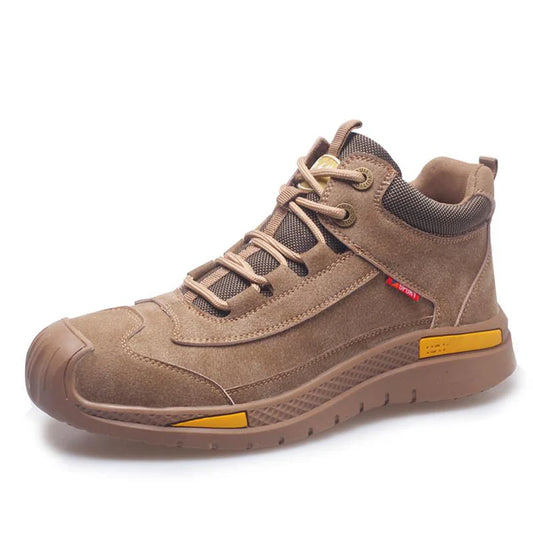 Catar - Bota Masculina de Cuero Legítimo y Suela Antideslizante