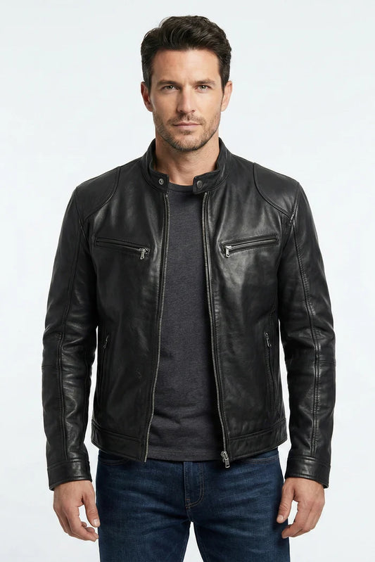Catar - Chaqueta de cuero para hombre Trenton